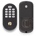 Yale Real Living Assure Lock Push Button Deadbolt with Z-Wave US10BP Oil Rubbed Bronze Permanent Finish YRD216ZW210BP